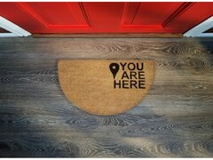 Covoras intrare semicerc, fibra naturala cocos, 40x70cm antiderapant